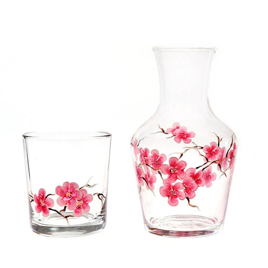 Cherry Blossom Carafe And Tumbler