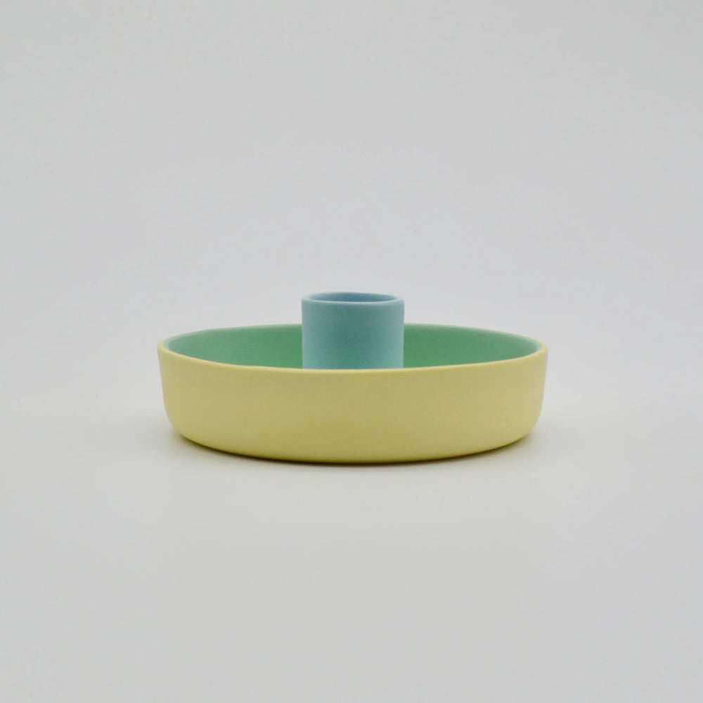 Candle Holder Yellow/Green/Blue