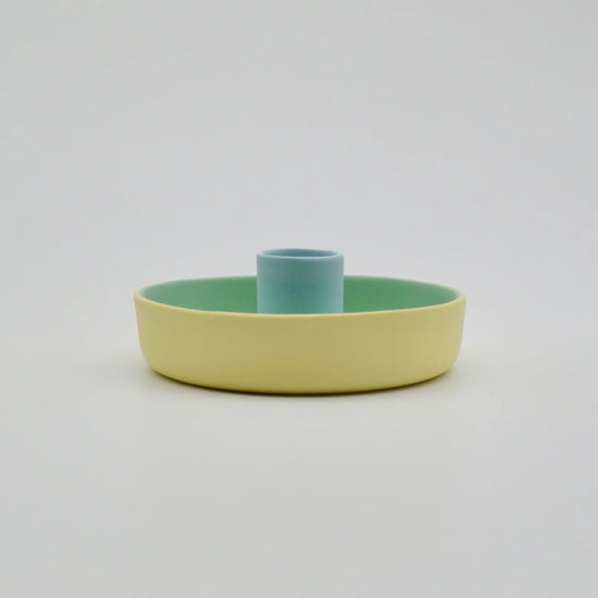 Candle Holder Yellow/Green/Blue