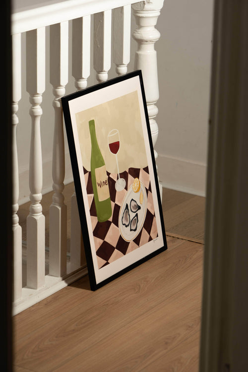 Wine And Oysters Print