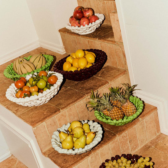 White Basketweave Bowl