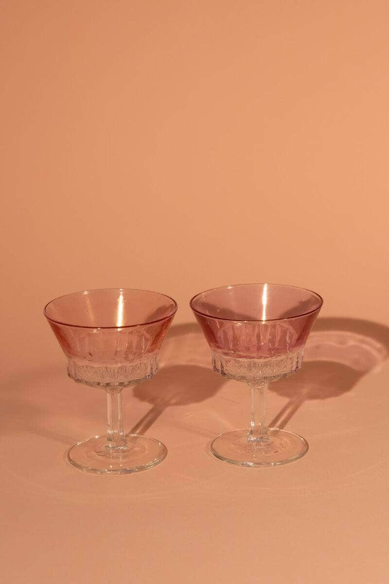 Vintage Spanish Champagne Glasses Set of Six