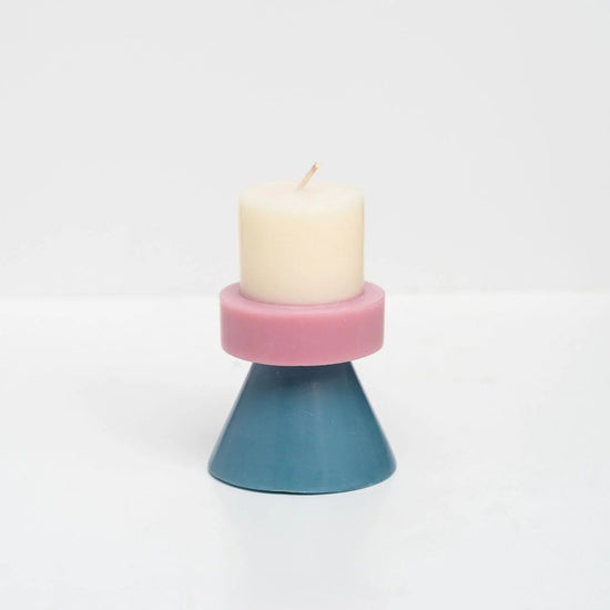 Stack Candle Mini - Ivory / Lavender / Blue Grey