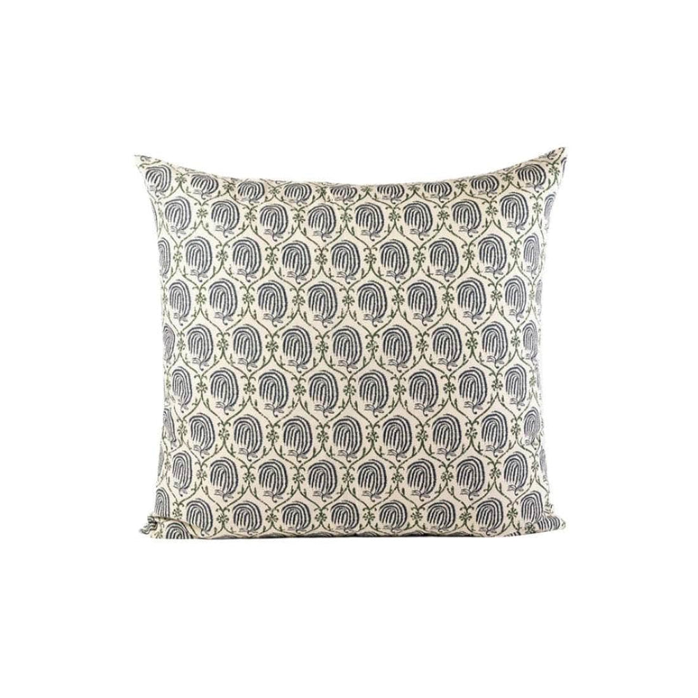 Trellis Cotton Scatter Cushion in Indigo