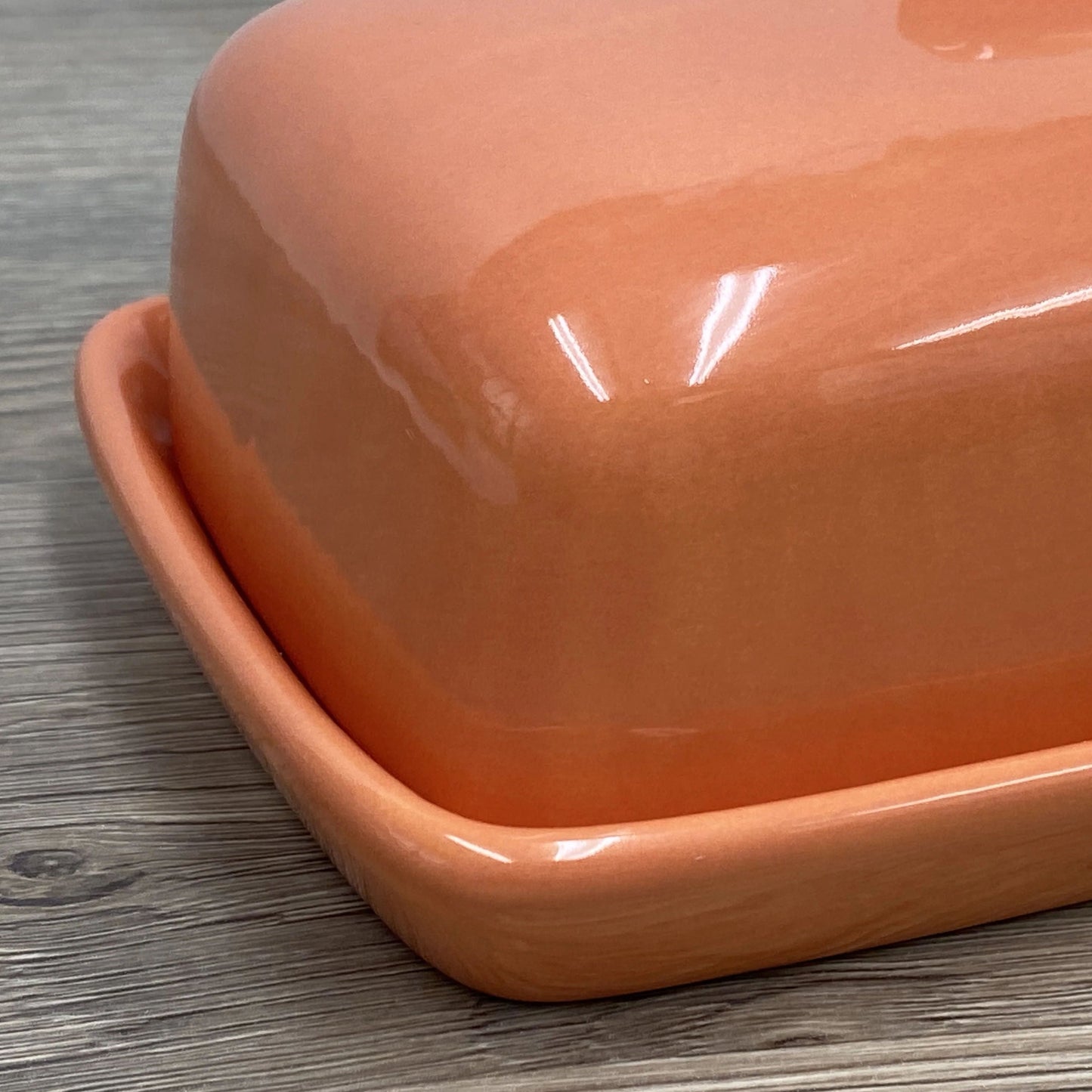 Butter Dish Orange Glaze