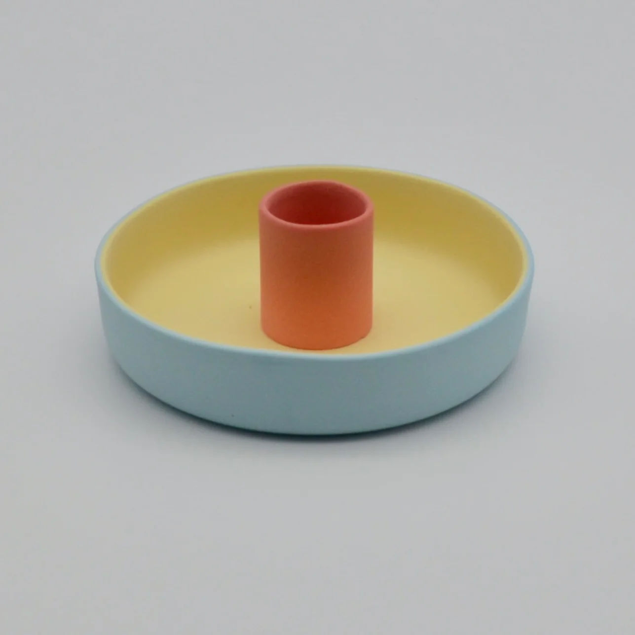 Candle Holder Blue/Yellow/Pink