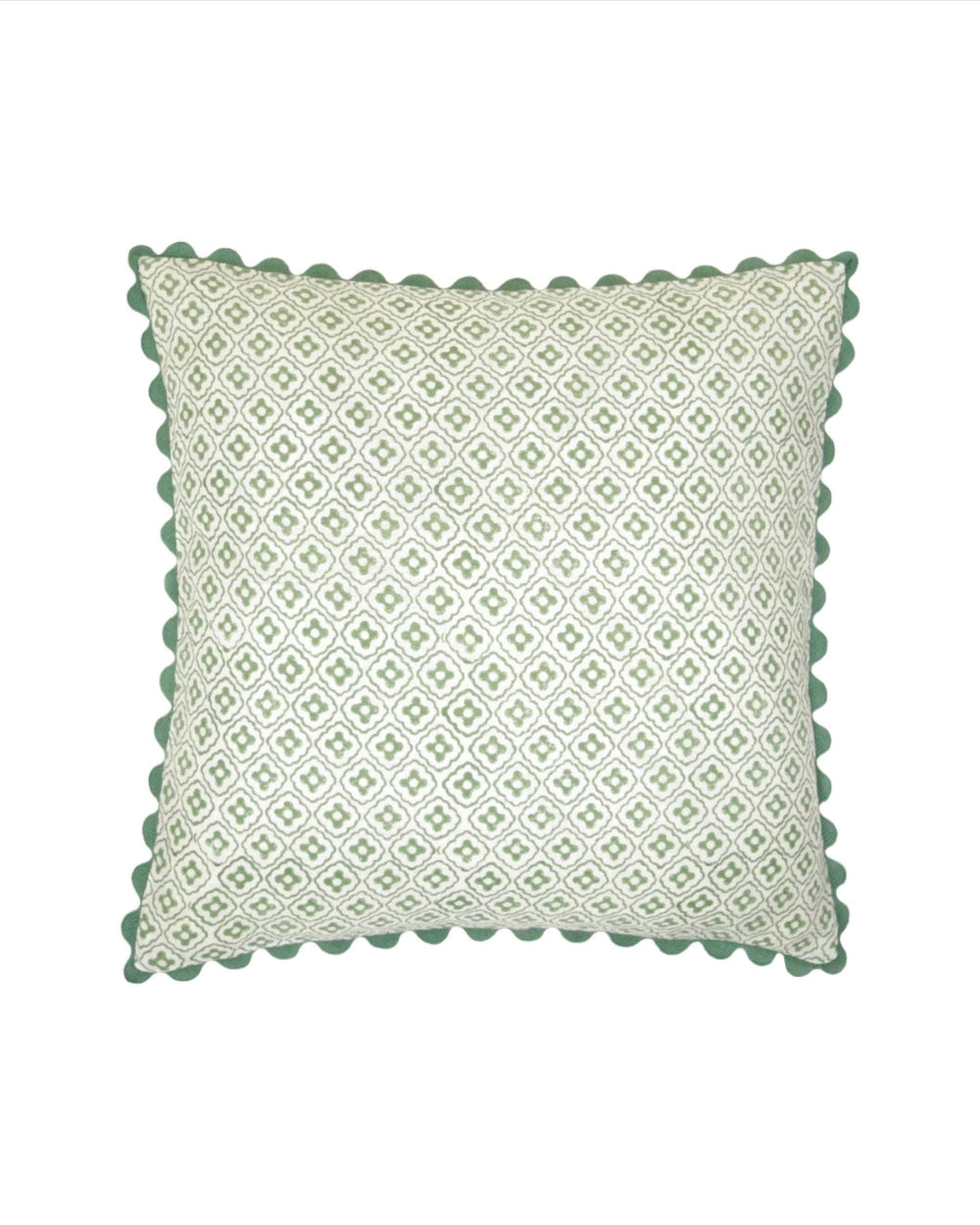 Finestra Block Print Cushion - Green