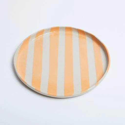 Duci Stripe Medi Plate Orange 25cm