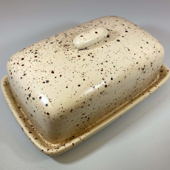 Butter Dish with Speckled Honey Glaze