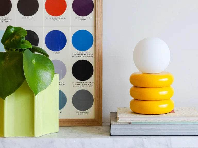 Yolk yellow cordless table lamp