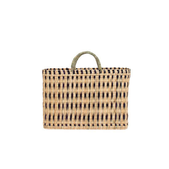 Woven Reed Basket - Indigo