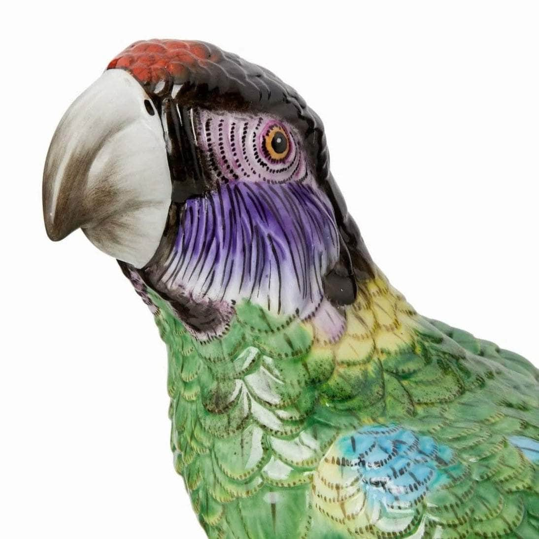 Porcelain parrot on a stand | Left