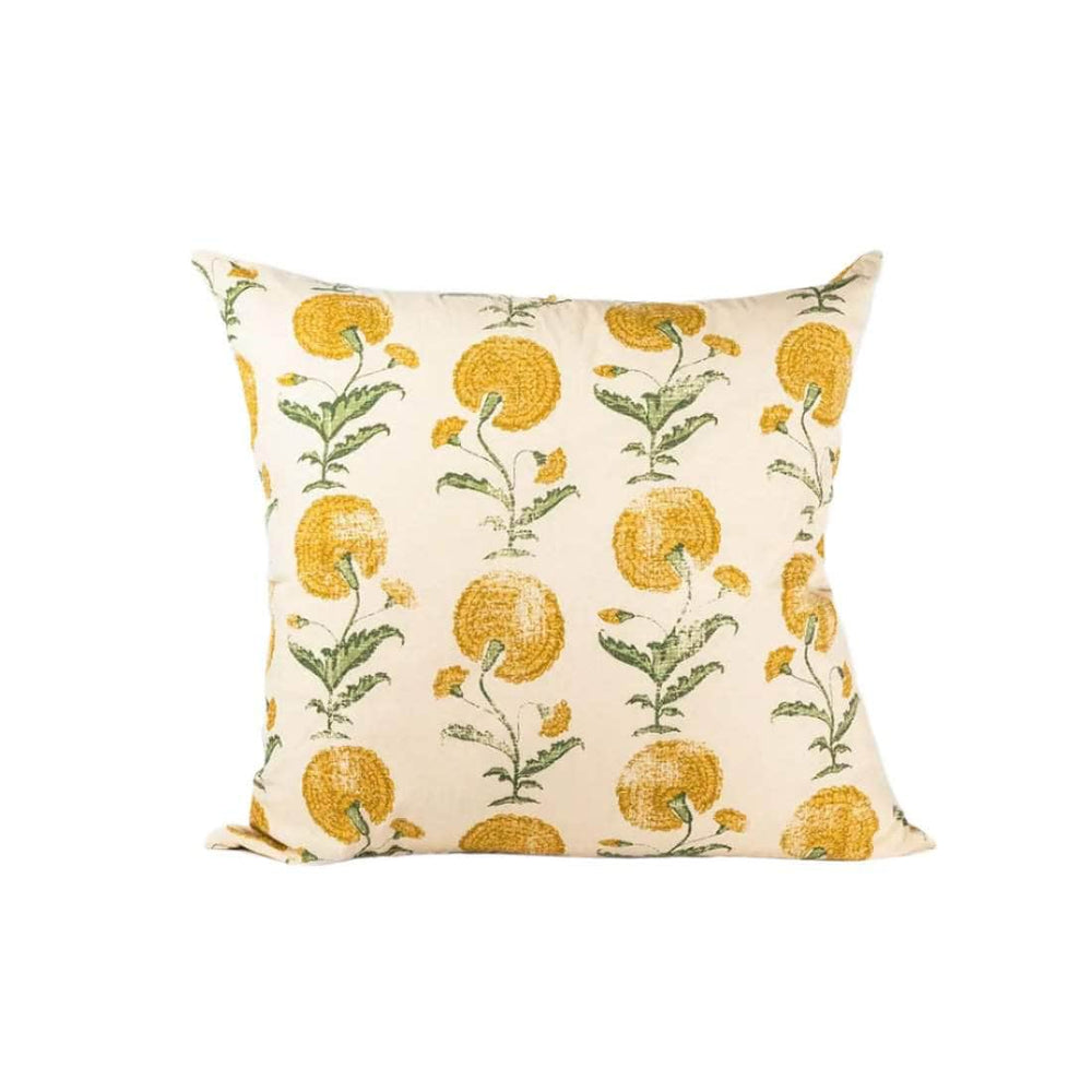 Poppy Cotton Scatter Cushion in Ochre