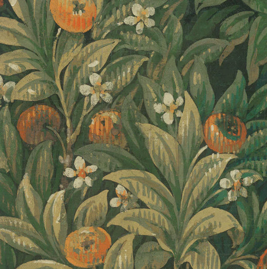 Orange Blossoms - Grove Greens - Wallpaper