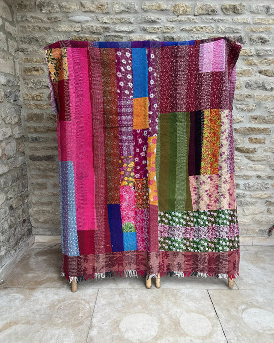 Patchwork Kantha Quilt No. 035