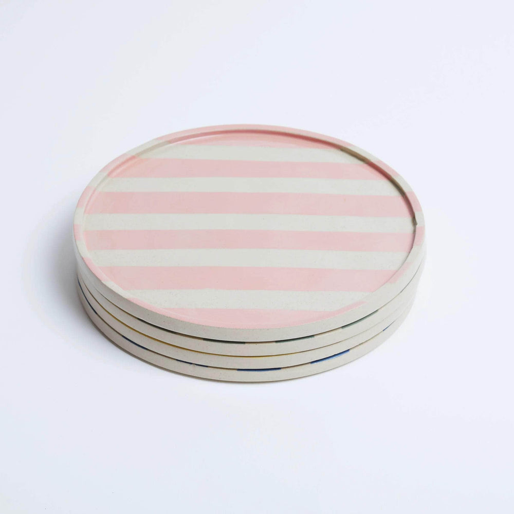 Duci Striped Plate Green 24cm