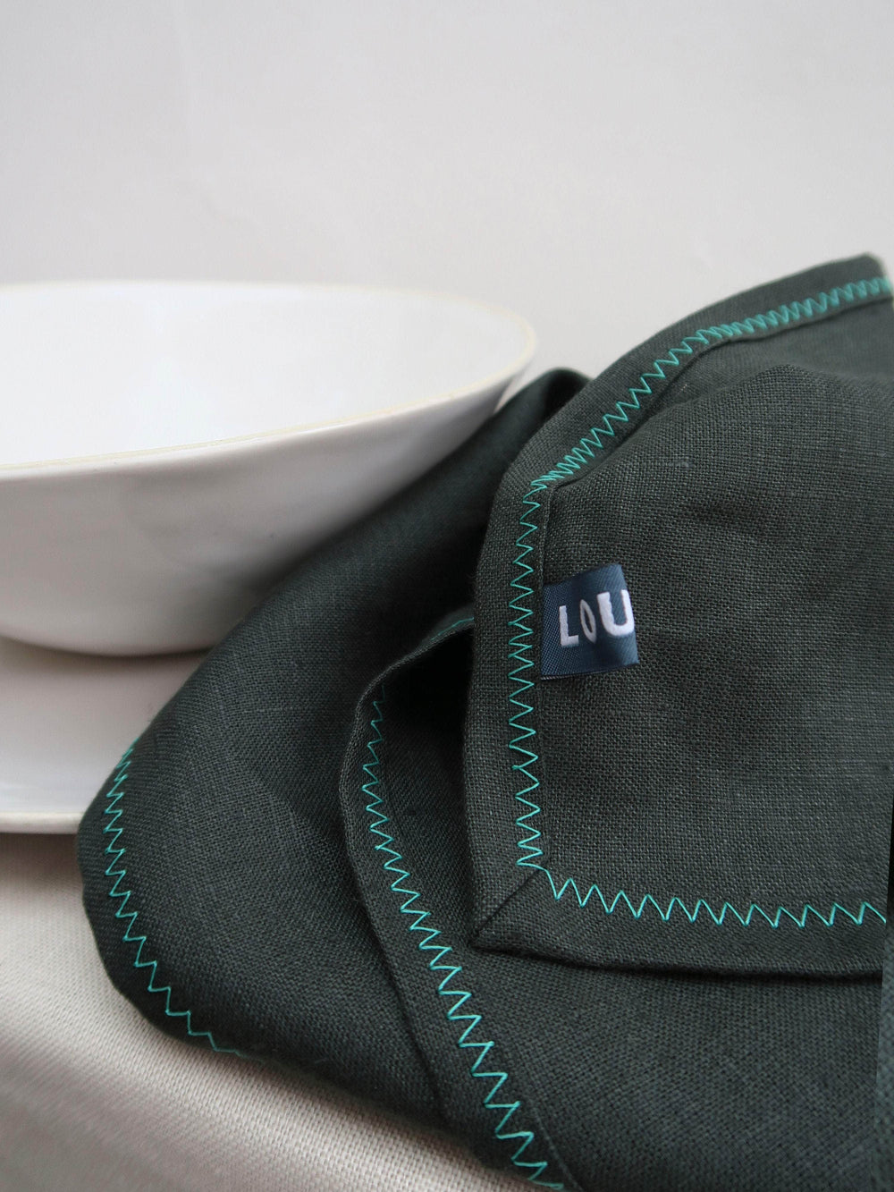 Irish Linen Napkin - Forest Green