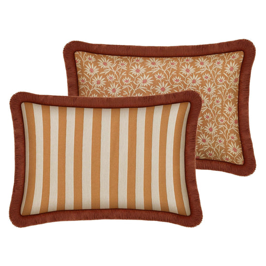 Double Sided Cushion Jackie Caramel & Ecru x Mako Caramel & Ecru