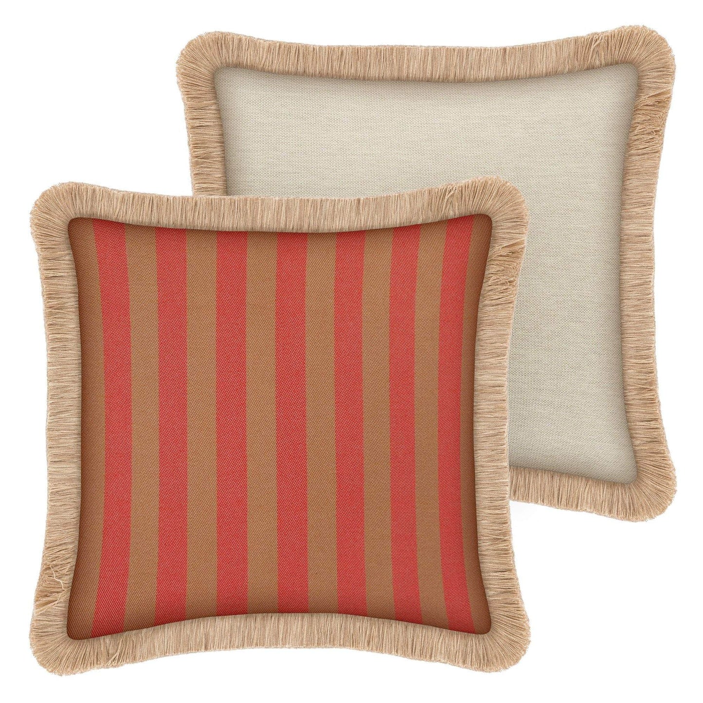 Cushion Jackie Camel & Red