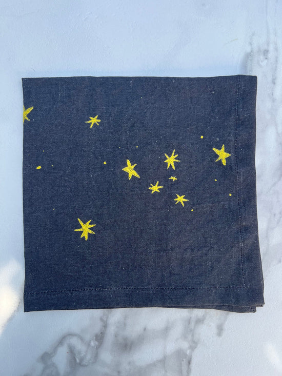 Stars Napkins in Blue (Set of 4)