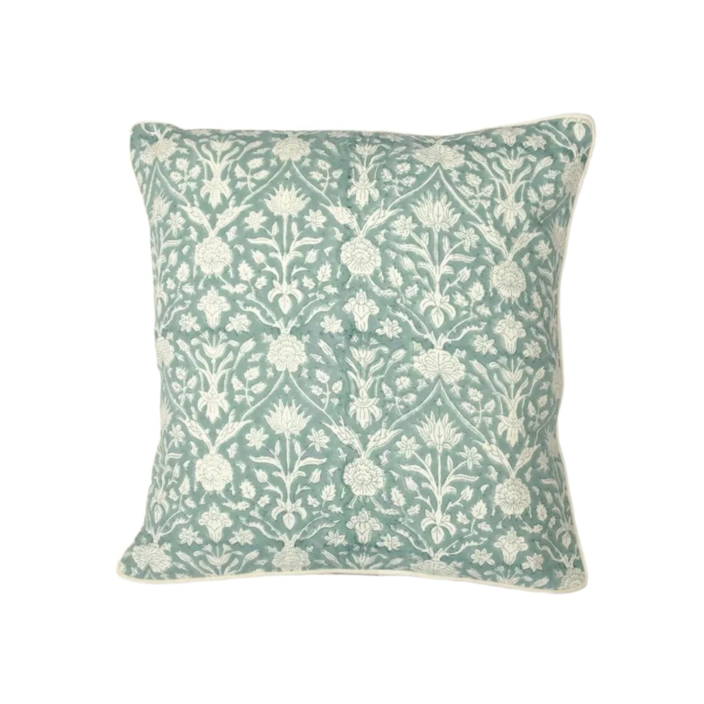 Cushion Cover Indian Garden Block Printed