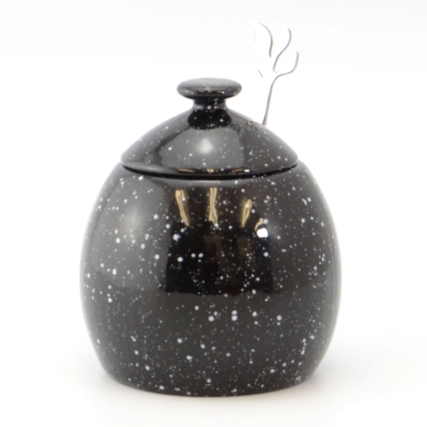 Sugar Bowl Speckled Black Glaze