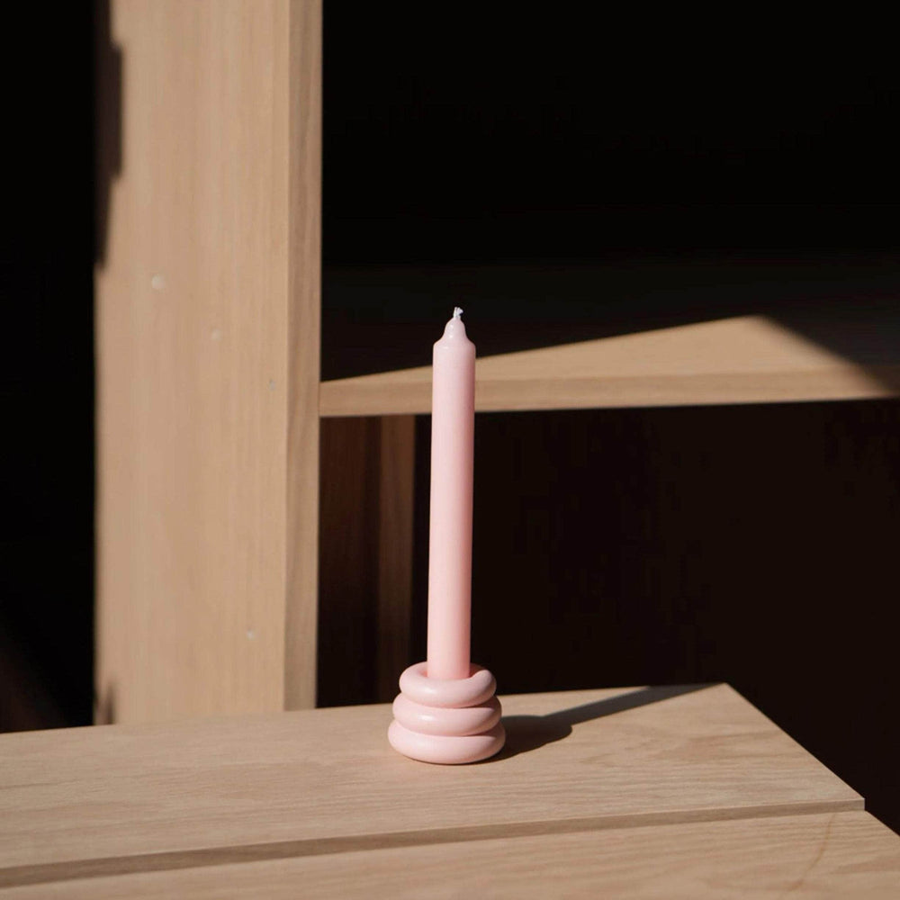 Baby Pink Triple O Candleholder