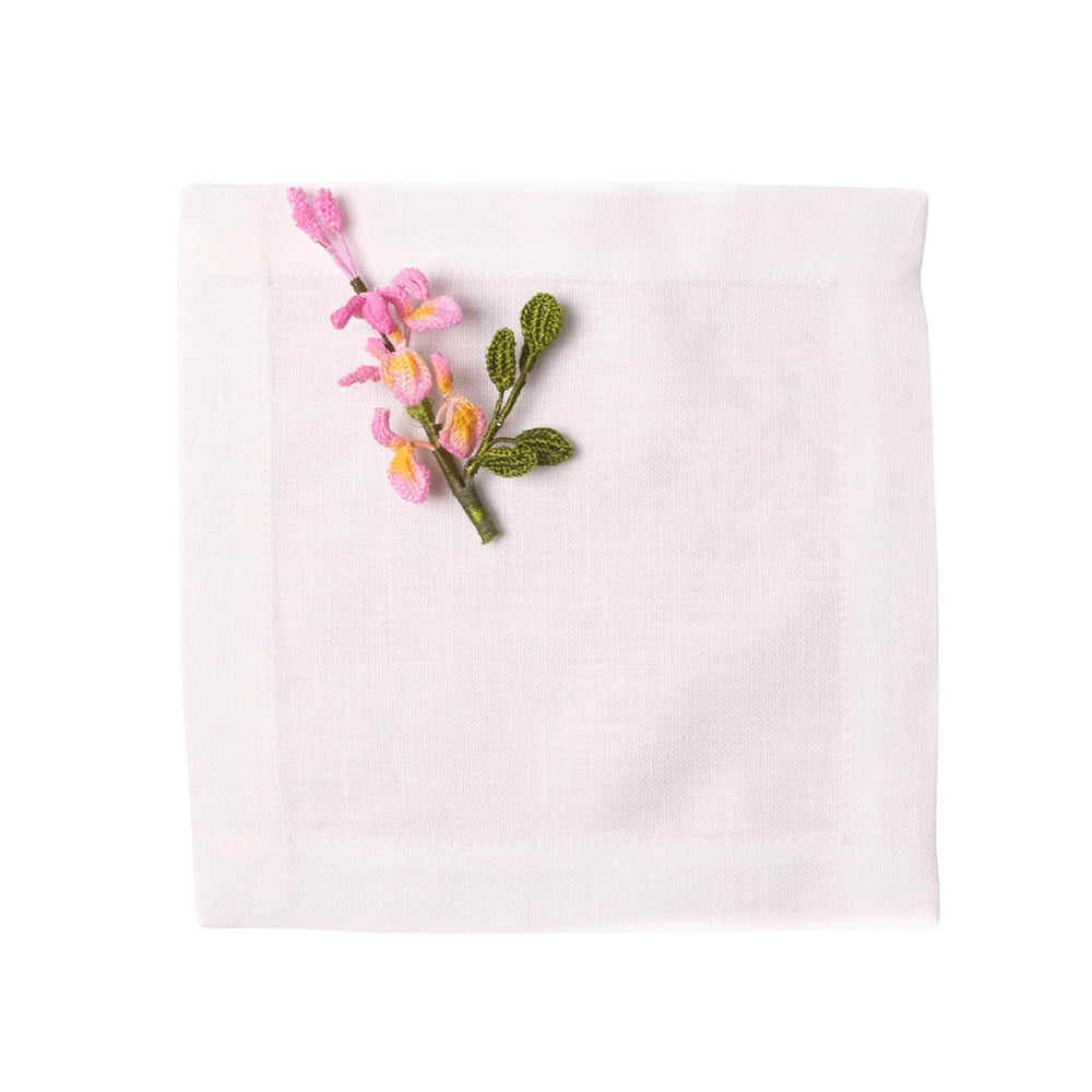 Cocktail Napkin w/ Wisteria Pin