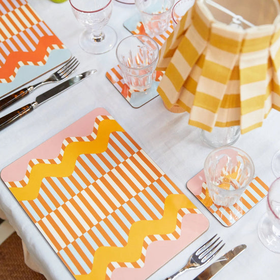 Wiggle and Stripe Coasters (Set of 6)