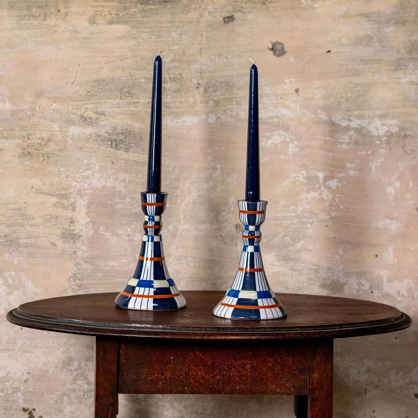 Kente Candlestick, Indigo