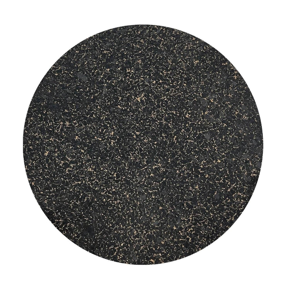 Charcoal Round Speckled Cork Placemat