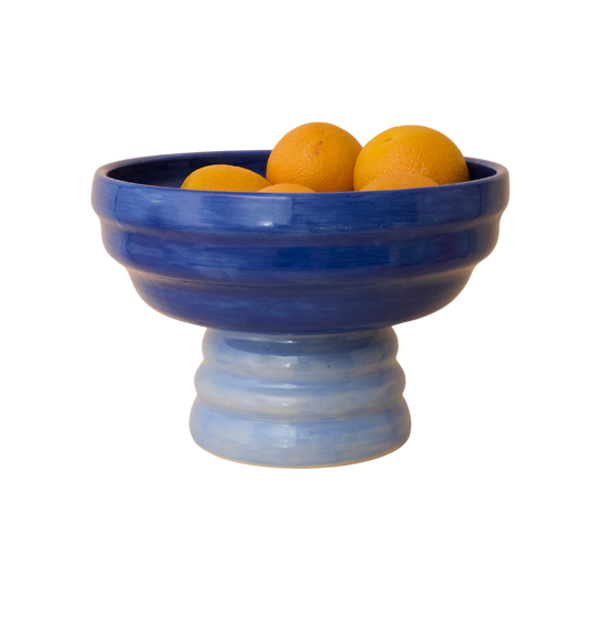 Pedestal Bowl - Blue