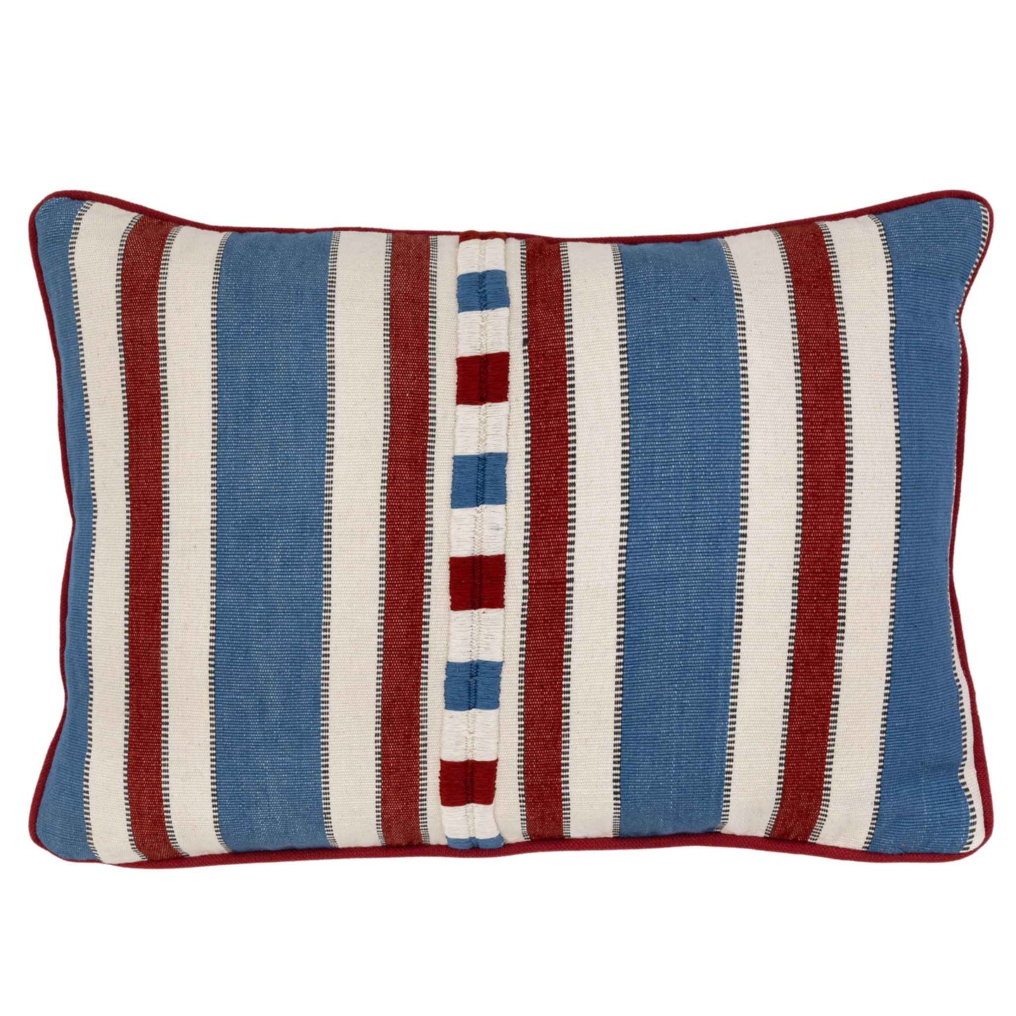 Raya Red Blue Oblong Cushion