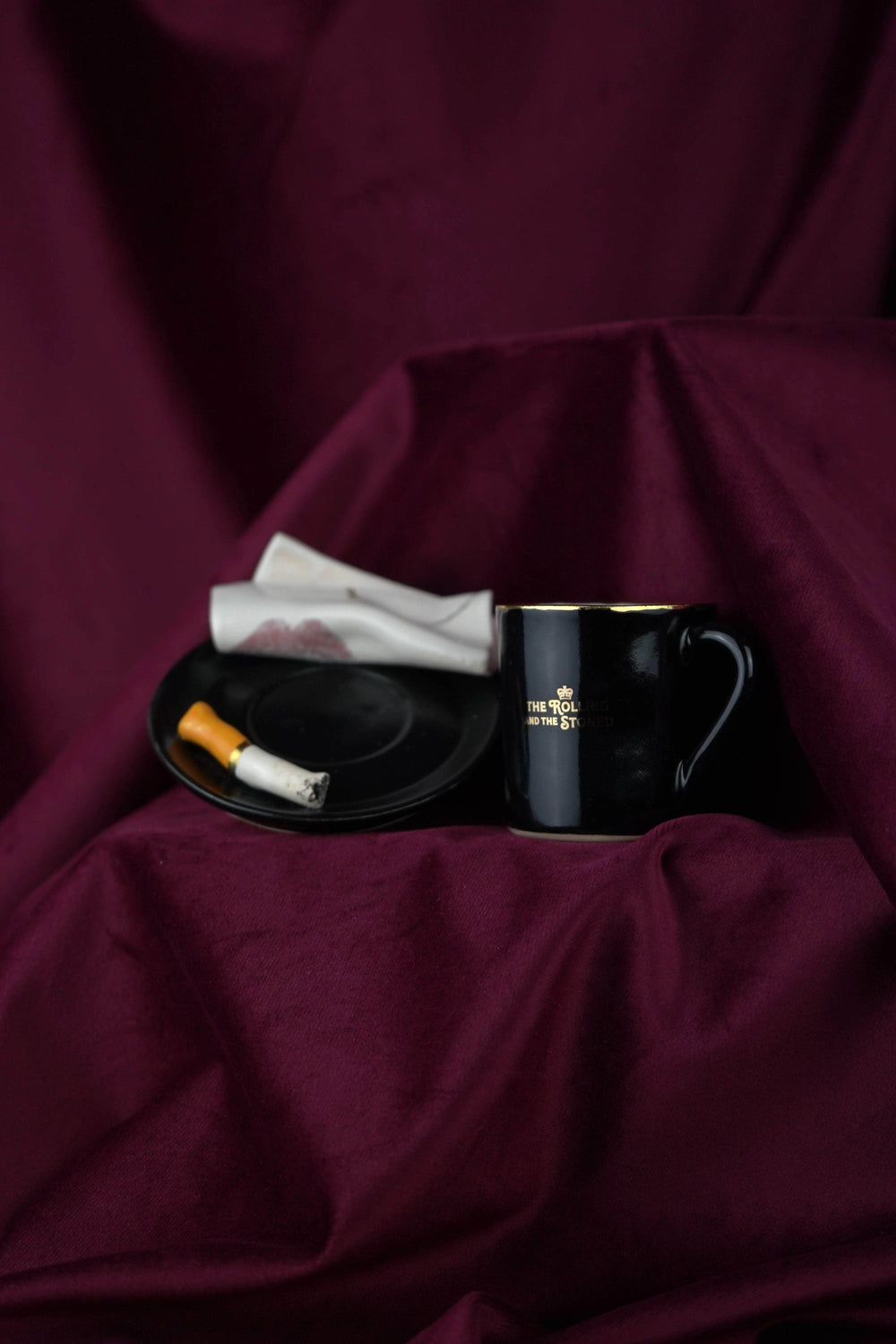 Lip & Stain Napkin Espresso Cup & Saucer