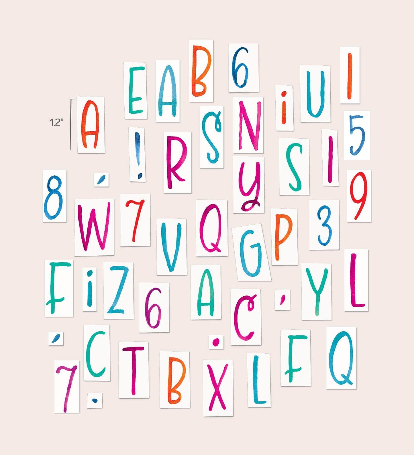 Rainbow Type Ceramic Sticker Set