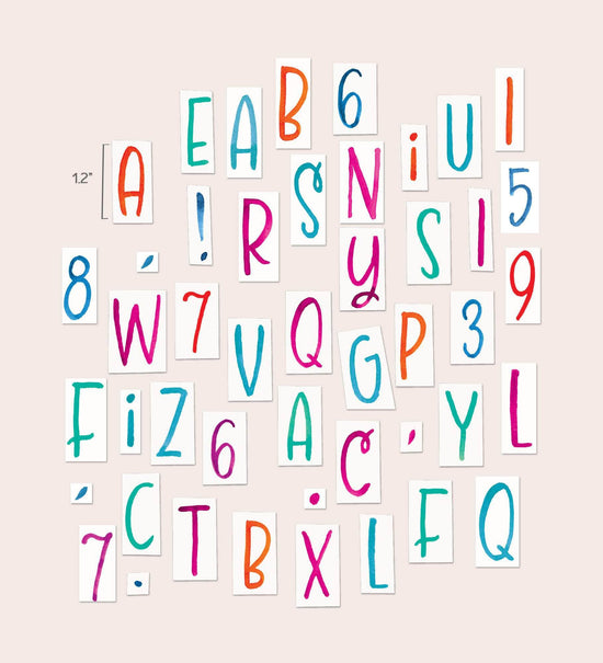 Rainbow Type Ceramic Sticker Set