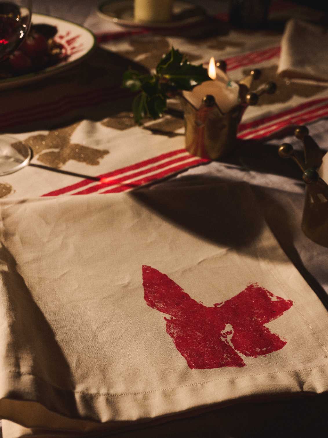 Christmas Bow Napkins (Set of 4)