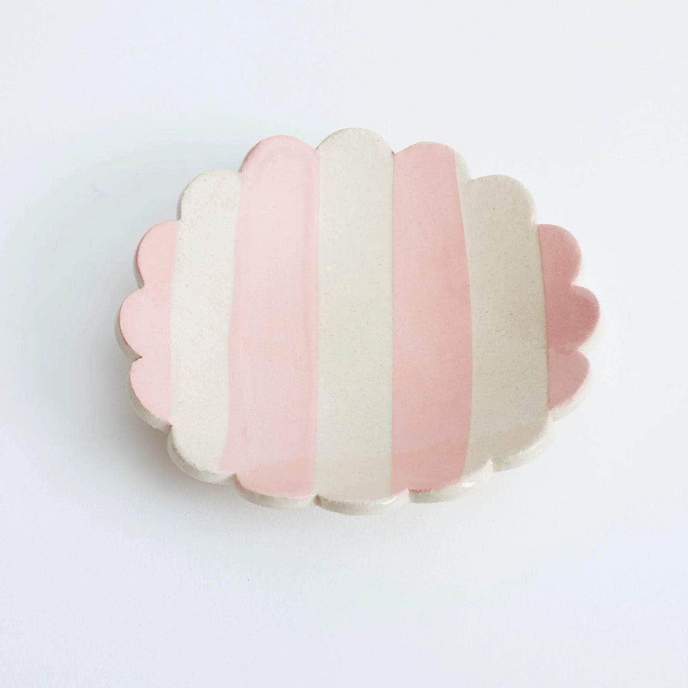 Duci Striped Trinket Dish Pink