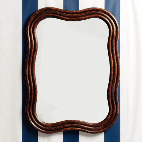 Wave Rattan Mirror (Large)