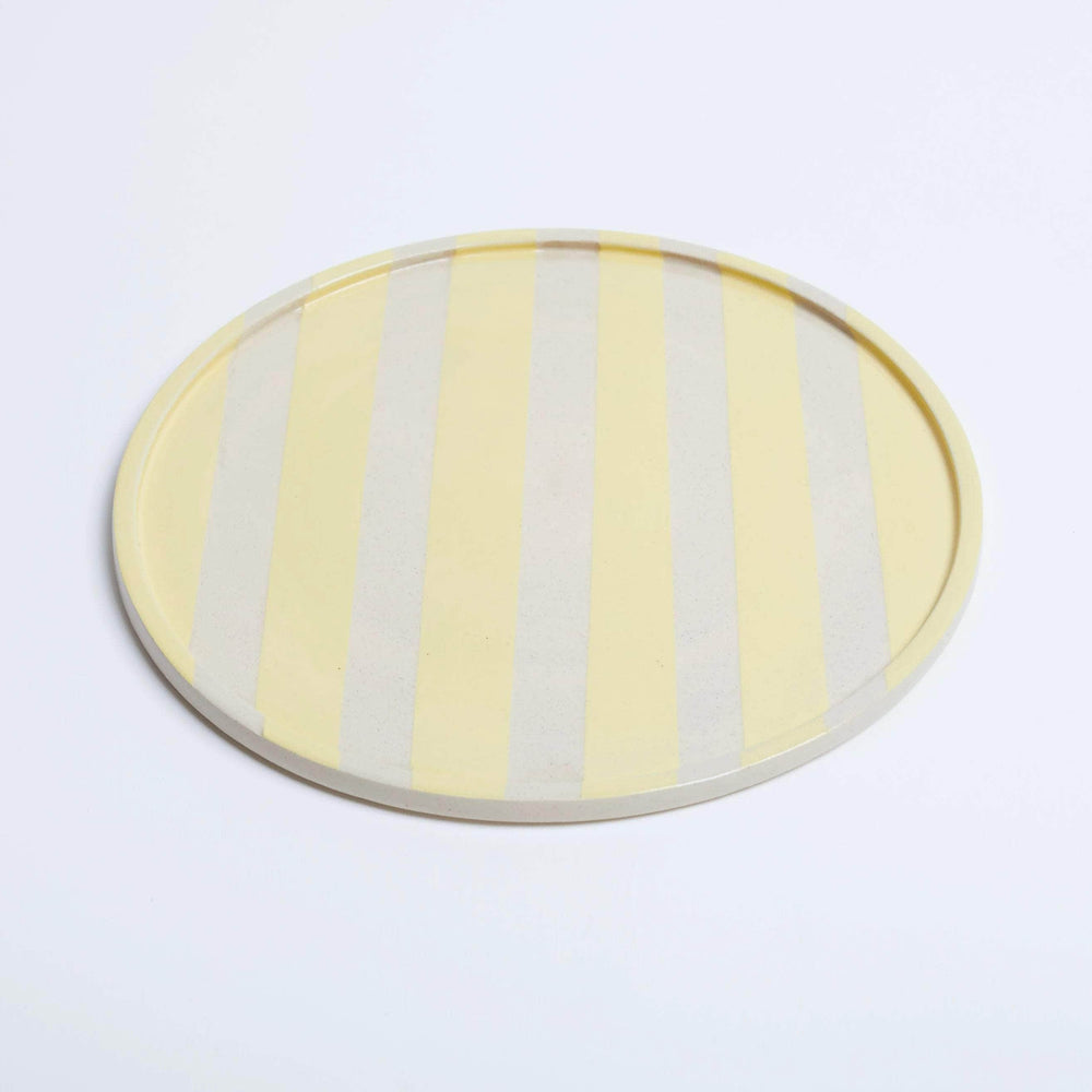 Duci Striped Plate Yellow 24cm