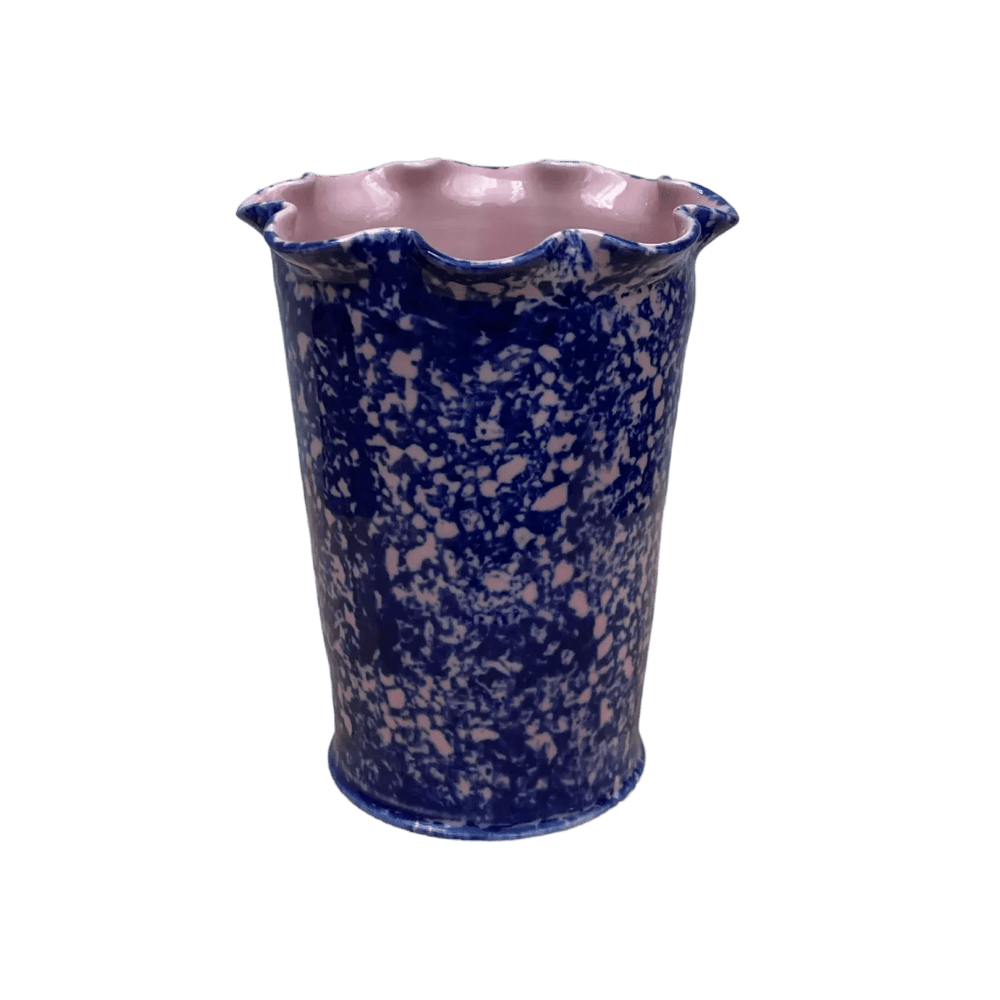 Cobalt Sponged Vase - Pink