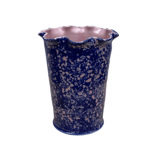 Cobalt Sponged Vase - Pink