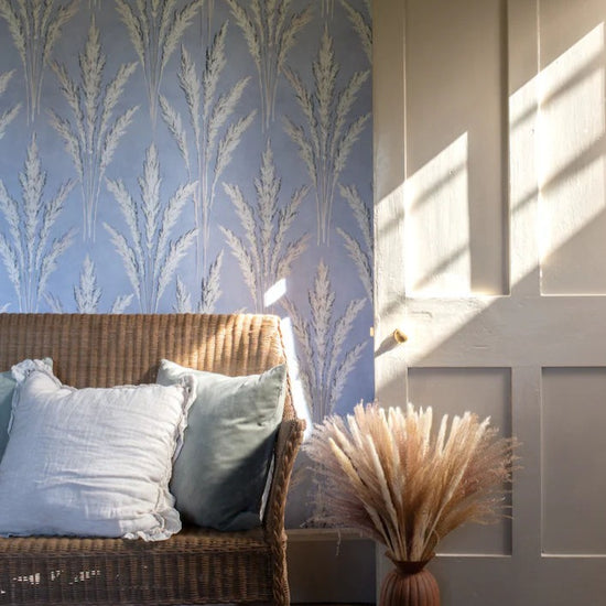 Pampas - In Powder Blue - Wallpaper