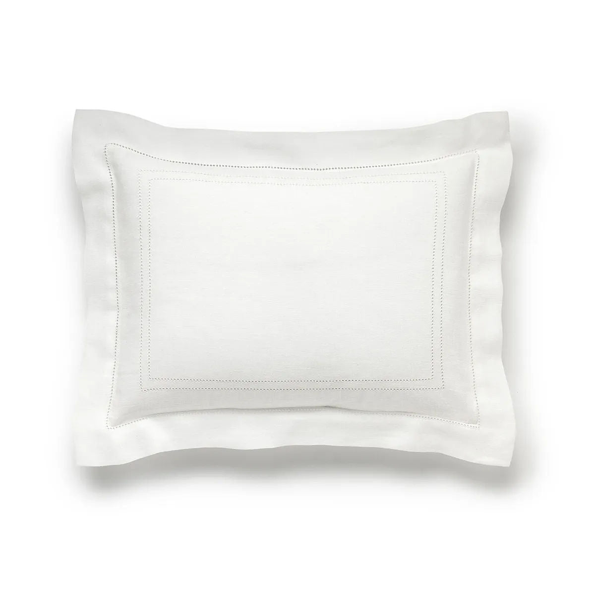 Personalised Boudoir Pillow Hemstitch Ivory White