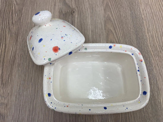 Butter Dish with Lid - Celebration Glaze