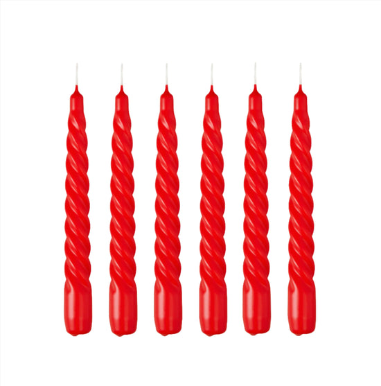 Twist Candle - Hot Red