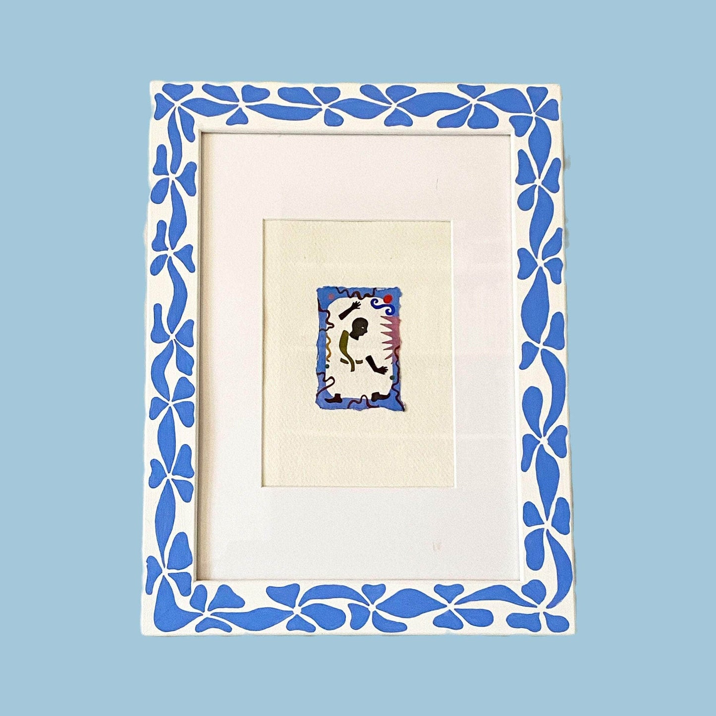 Painted Wood Picture Frame, Matisse Flowers