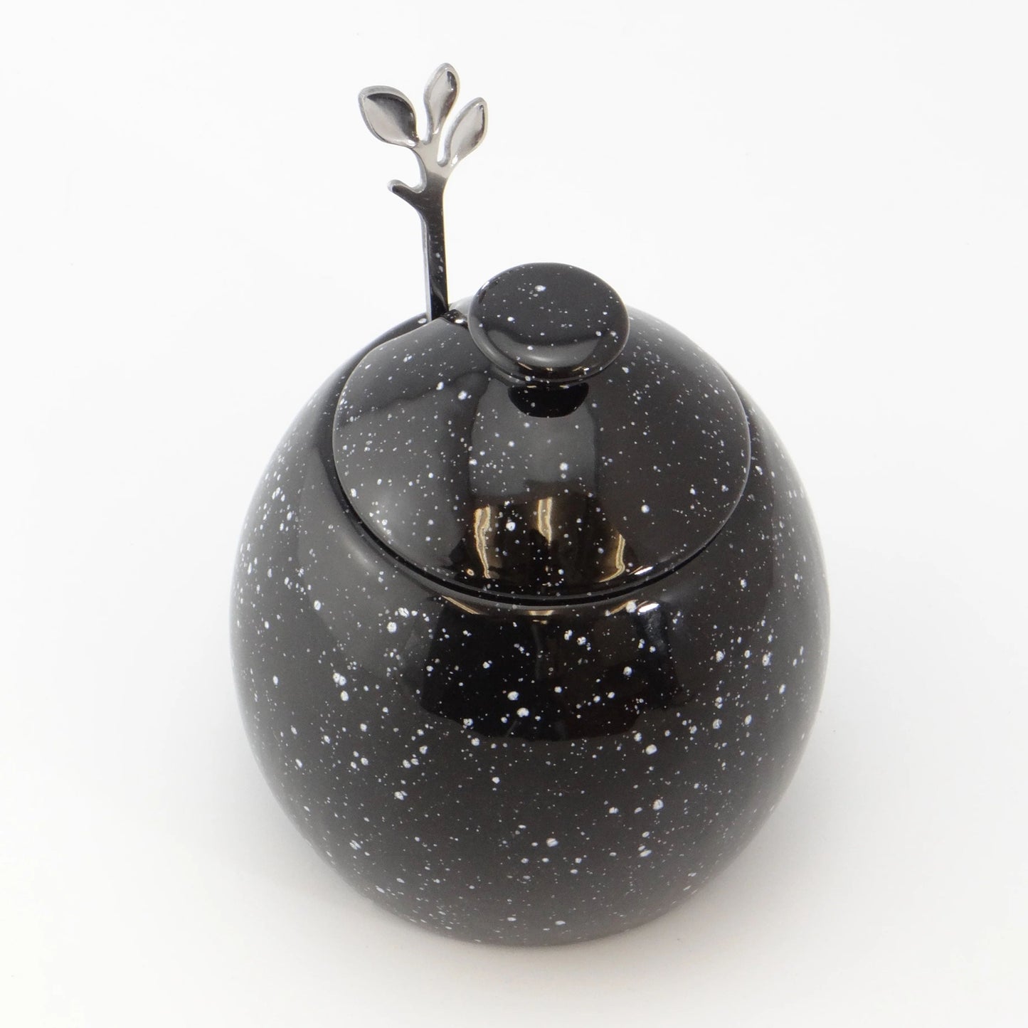 Sugar Bowl Speckled Black Glaze