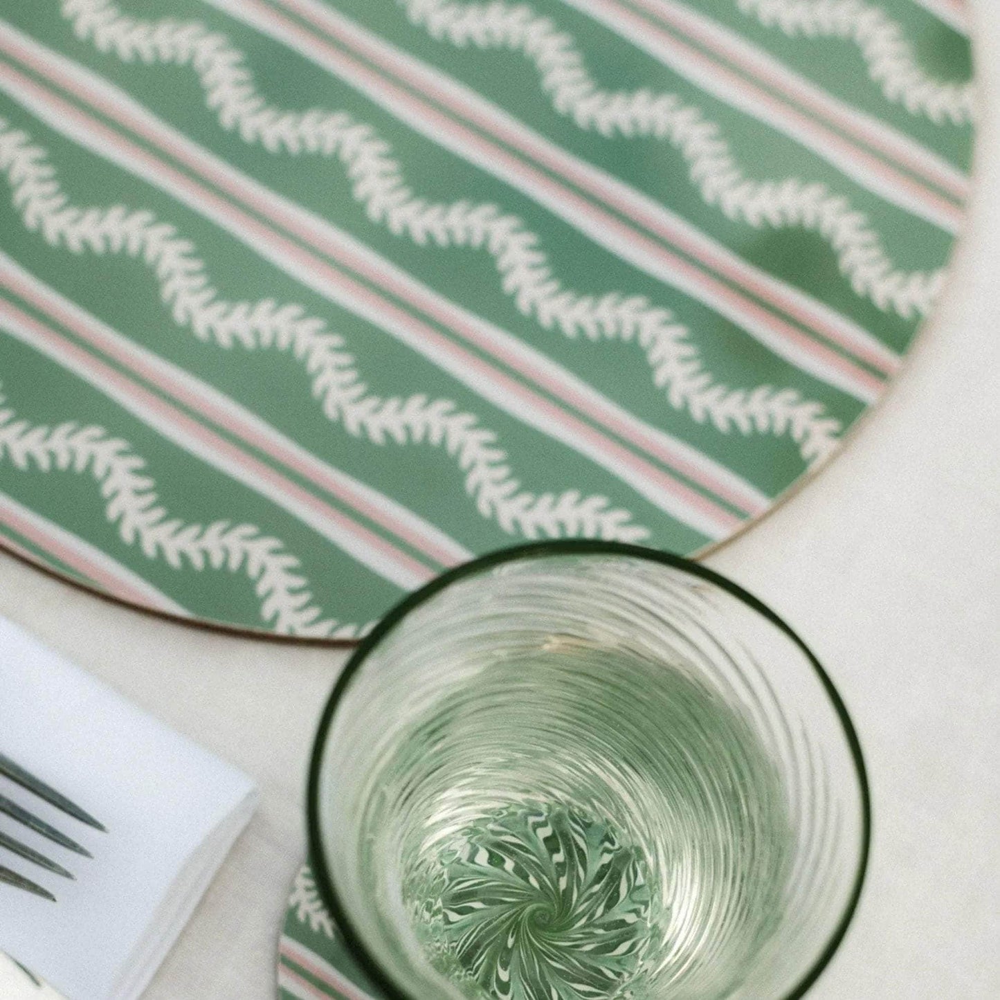 Green & Pink Vines Placemat