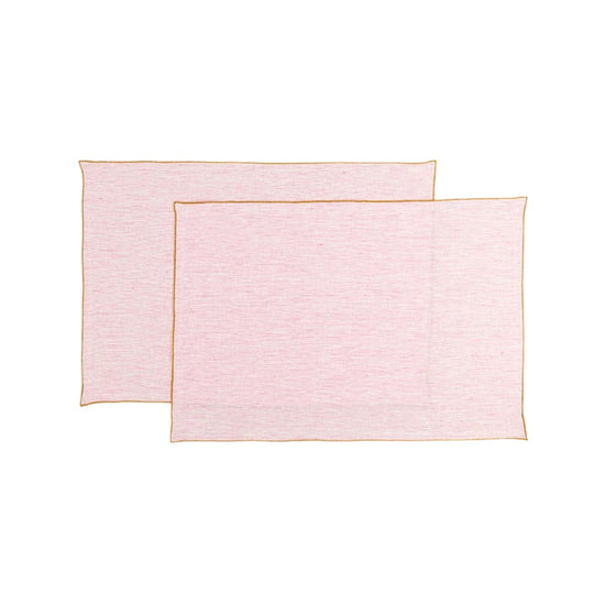 The Pink & White Stripes Linen Placemats (set of 2)